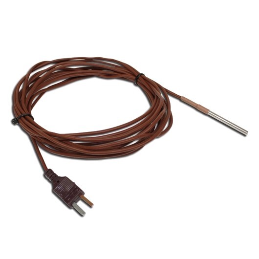 Thermocouple type T, 4 mm x 50 mm stainless steel waterproof tip, 10 m